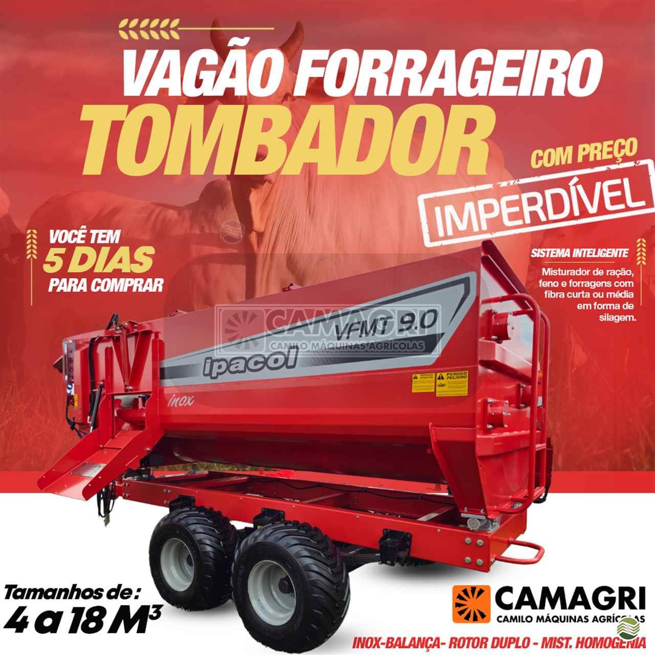 IMPLEMENTOS AGRICOLAS VAGAO FORRAGEIRO VAGÃO FORRAGEIRO MISTURADOR TOMBADOR Camagri - Camilo Máquinas Agrícolas - Agrale GOIANIA GOIAS GO